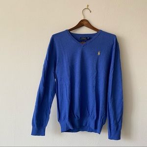 Ralph Lauren Polo v-neck sweater, blue